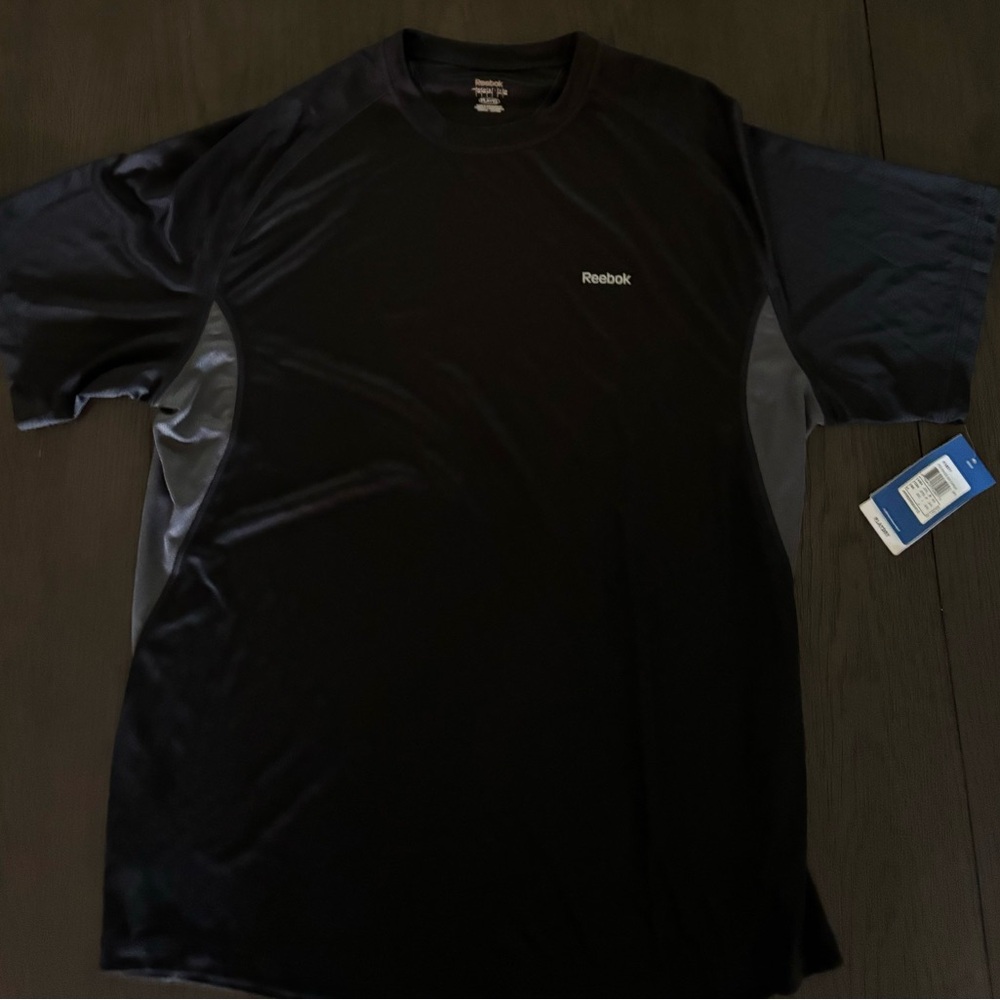 Reebok Black and Gray Shirt